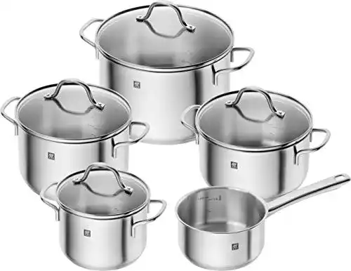 Zwilling Flow Kochtopf-Set, 5-teilig mit 4 Deckeln
