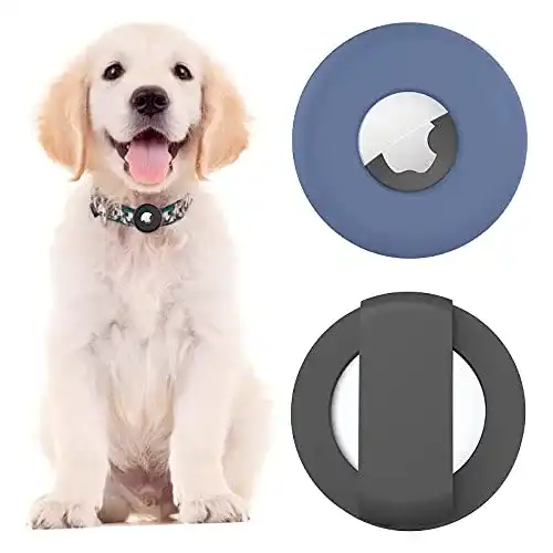 Silikonhalter für AirTag am Hundehalsband, aufschiebbar, 2er Pack