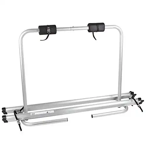 Deichsel Fahrradträger für Wohnwagen mit Schutzhülle für 2 Fahrräder