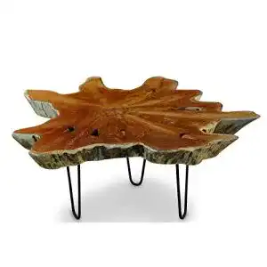Baumscheiben Tisch Kinaree Teak Couchtisch Luhu 65-85 cm