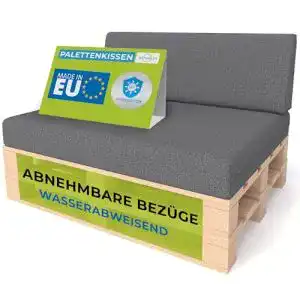 Palettenkissen 2-teiliges Set von Pillows24 für Innen und Außen
