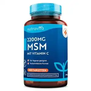 MSM Kapseln Nutravita mit 2200mg MSM – Hochdosiert und Vegan