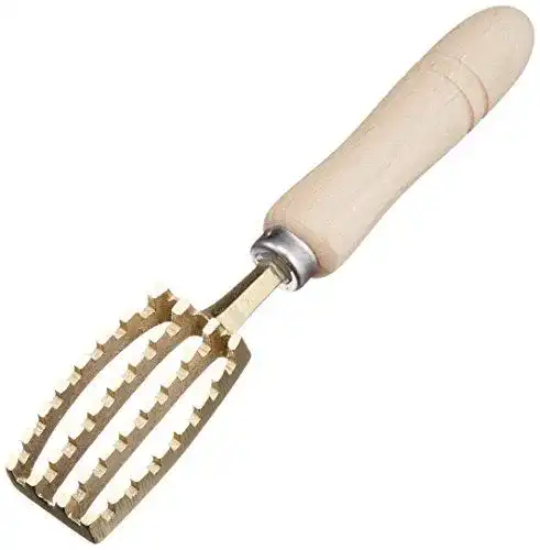 Fischentschupper Yamasho BUL20001 aus Messing mit Holzgriff