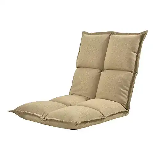 Bodenstuhl en.casa verstellbare Klappliege aus Polyester
