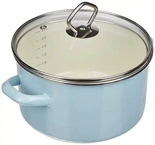 Emaille-Topf Krüger Fleischtopf Sylt 20 cm in Blau