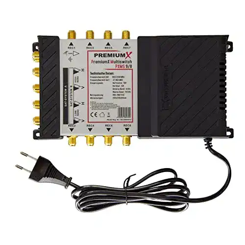 Multischalter 9/8 PXMS 9/8 mit Netzteil für 8 Teilnehmer