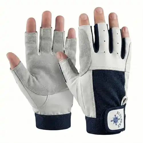 Segelhandschuhe BluePort für Erwachsene aus Leder (Unisex)