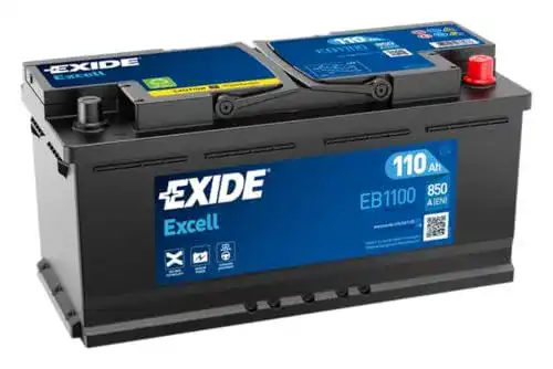 AGM-Batterie 110Ah Exide Excell EB1100 mit 850A Kälteprüfstrom