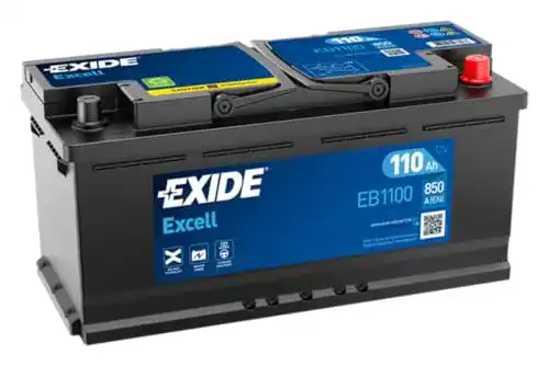 AGM-Batterie 110Ah Exide Excell EB1100 mit 850A Kälteprüfstrom