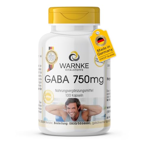 GABA Kapseln 750mg von Warnke Vitalstoffe – 100 Kapseln vegan