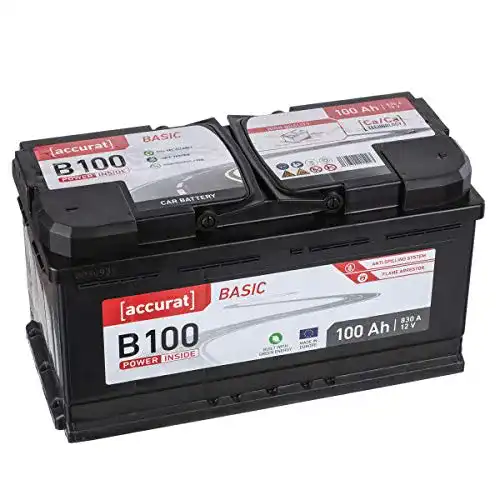 Autobatterie Accurat Basic B100 12V mit 100Ah Kapazität