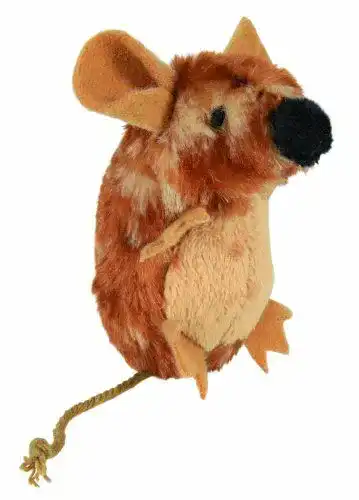 Plüschspielzeug Trixie 4011905457857 – Interaktive Maus mit Sound, 8 cm