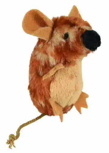 Plüschspielzeug Trixie 4011905457857 – Interaktive Maus mit Sound, 8 cm