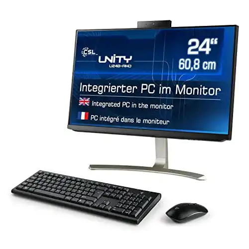All-in-One-PC 24 Zoll CSL Unity U24B-AMD mit SSD und Ryzen 7