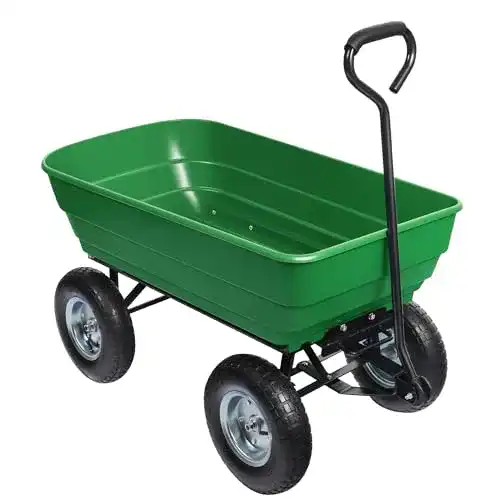 Gartenwagen Wiltec mit Kippfunktion und 125 Litern Volumen