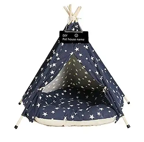 Hundezelt Scnbom Pet Tipi für Hunde und Katzen – Tragbares Haustierzelt