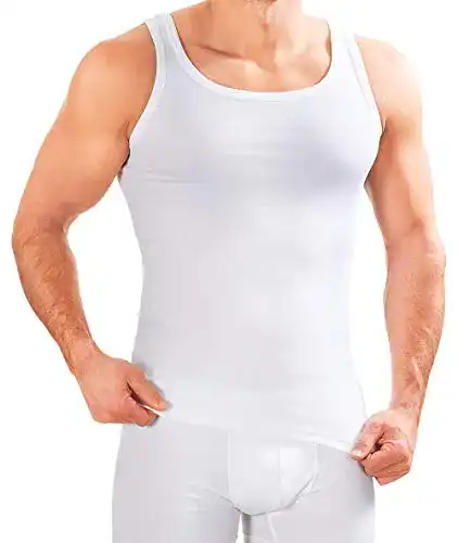 Merish Herren Unterhemd 5er Pack Feinripp Tank Tops