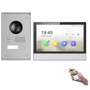 Mathfel 2-Draht Bus IP Video Türsprechanlage mit 7 Zoll Monitor