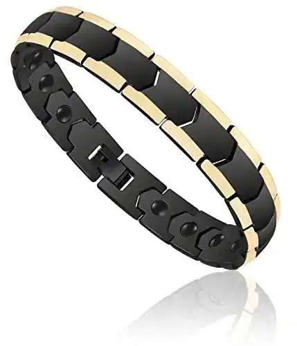 Magnetarmband für Herren aus Titanstahl mit 18 Magneten
