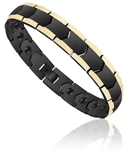 Magnetarmband für Herren aus Titanstahl mit 18 Magneten