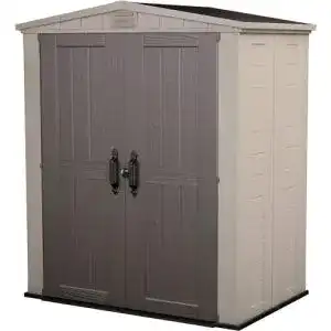 Gartenhaus aus Kunststoff Keter Factor 6×3 in Beige mit 3.1m³ Stauraum