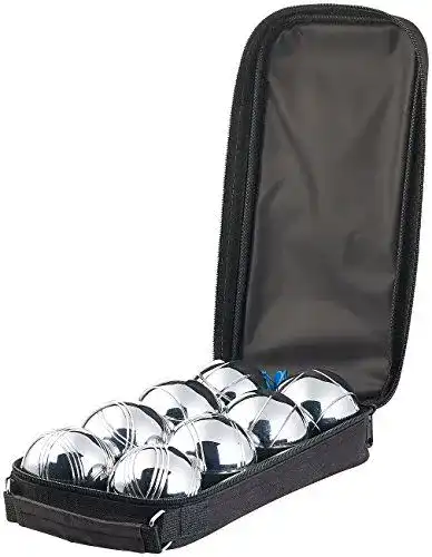 Boule Pearl Kugeln Set: 8 Metallkugeln und 1 Holz-Zielkugel