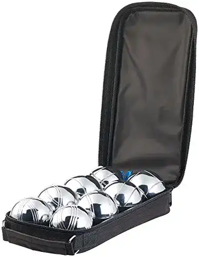 Boule Pearl Kugeln Set: 8 Metallkugeln und 1 Holz-Zielkugel