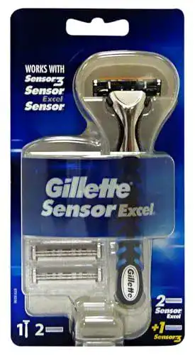 Gillette Sensor Excel Nassrasierer mit 3 Rasierklingen