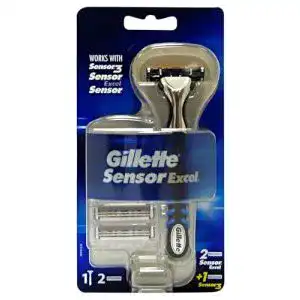 Gillette Sensor Excel Nassrasierer mit 3 Rasierklingen