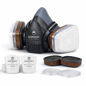 Halbmaske Gomooy Atemschutzmaske mit Doppelfilter für Schutz und Komfort