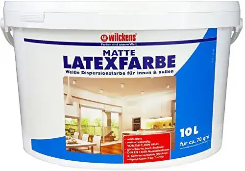 Latexfarbe Wilckens matt 10 l in Weiß für Innen- und Außenbereich