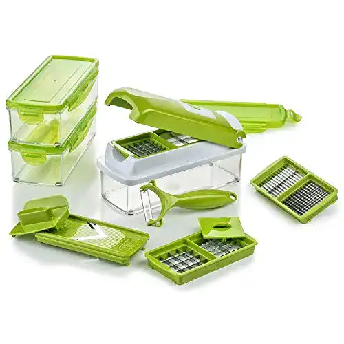 Nicer Dicer Genius Smart (14 Teile) in Kiwi – Gemüseschneider