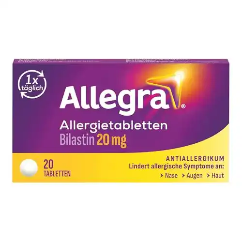 Allergietabletten Allegra 20 Stück, Antihistaminikum zur Linderung von Allergien