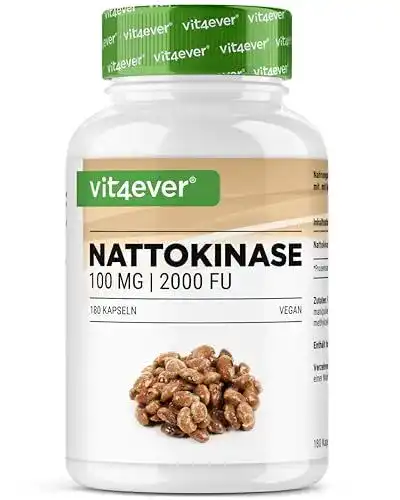 Nattokinase Vit4ever – 180 Kapseln mit 100 mg und 20.000 FU/g