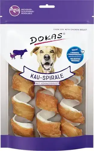 Getreidefreier Premium Kausnack für Hunde von Dokas 8 x 110 g