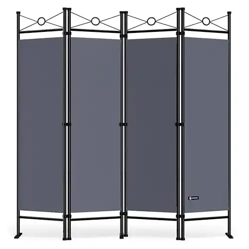 Paravent Deuba Trennwand 180×160 cm, 4-teilig, blickdicht, faltbar