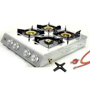 Gaskocher 4-flammig Edelstahl NGB-400 für Camping und Outdoor
