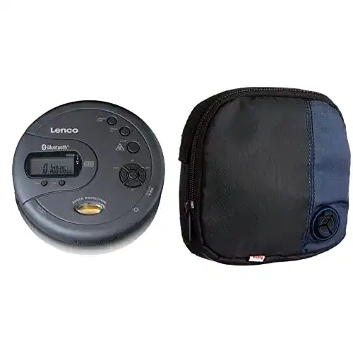 Lenco CD-300 Tragbarer CD-Player mit Bluetooth und Tasche
