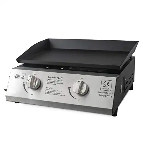 Gasgrill 2 Brenner ACTIVA Plancha 2 Brenner je 2,1 KW (4,2 KW)