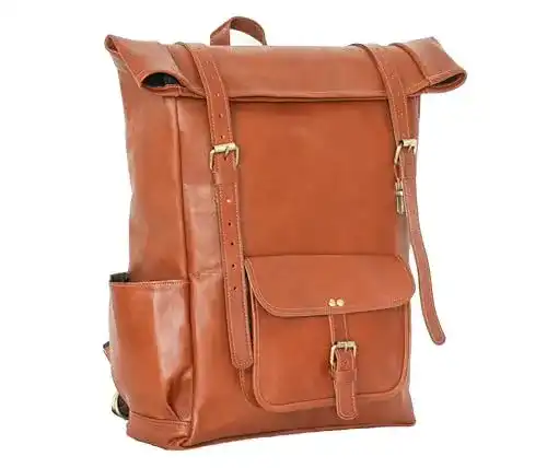 Lederrucksack Jaald 58 cm für Schule und Reisen