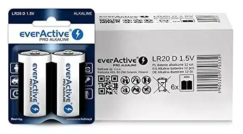 EverActive D-Batterien 12er Pack Pro Alkaline Mono