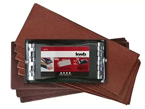 Handschleifer Kwb Profi-Set mit Schleifklotz für präzises Arbeiten