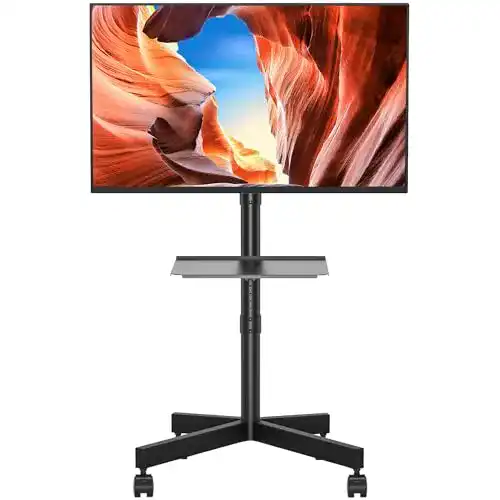 Mobiler TV Ständer BONTEC für 23-60 Zoll Fernseher mit Rollen