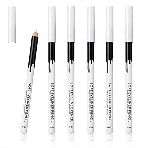 Weißer Kajal Kaiqikaixi 6 Eyeliner-Bleistifte für vielseitige Make-up-Anwendungen