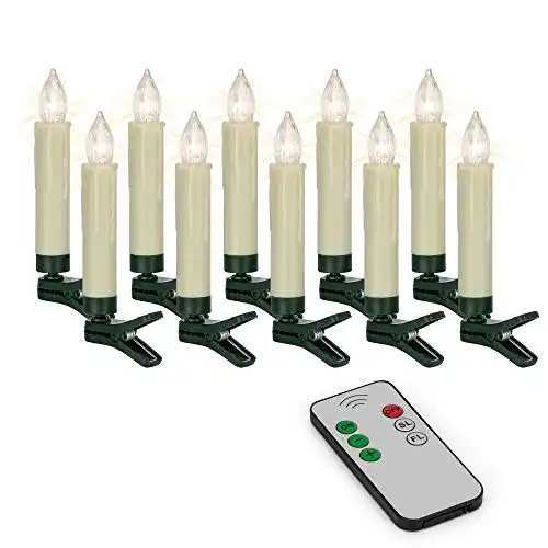 Kabellose Christbaumkerzen hellum LED Weihnachtsbaumkerzen