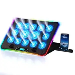 Klim V14 Gaming Laptop Kühler mit 14 Lüftern und RGB-Beleuchtung