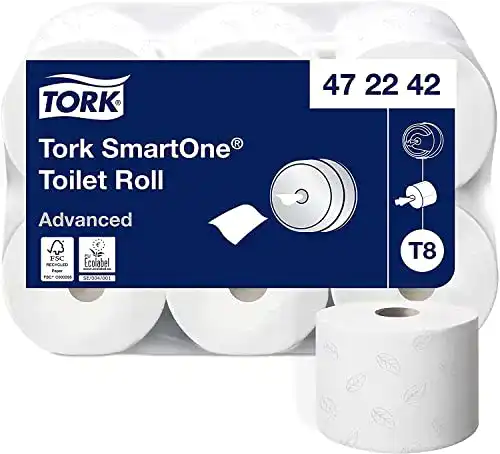 Toilettenpapier Tork SmartOne Weiß T8, 2-lagig, 6 Rollen