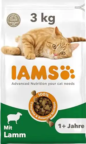 Iams Katzenfutter Trockenfutter mit Lamm für Katzen von 1-6 Jahren