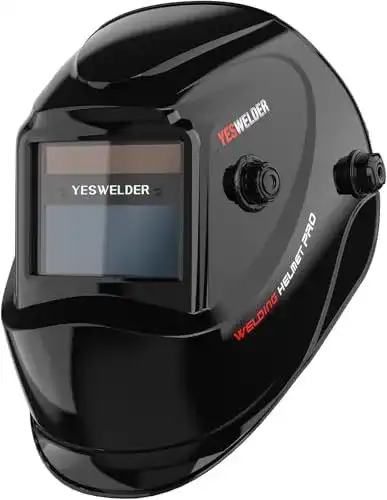Schweißhelm Yeswelder mit echter Farbwiedergabe und Solarbetrieb