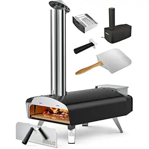 Mimiuo Garten Pizzaofen für Holz- und Pelletbefeuerung